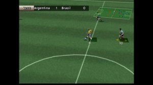 Sony Playstation, PS1 Retro FIFA 99 gameplay Argentina vs Brasil