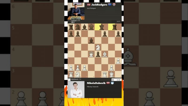 IMMORTAL GAME! // 2 BRILLIANT MOVES IN ONE GAME! // NIKOLAY DUBOVIK vs FM JACK RODGERS #chess