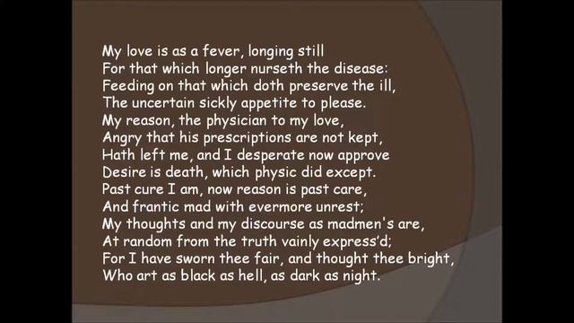 Sonnet 147 Dark As Night смотреть онлайн