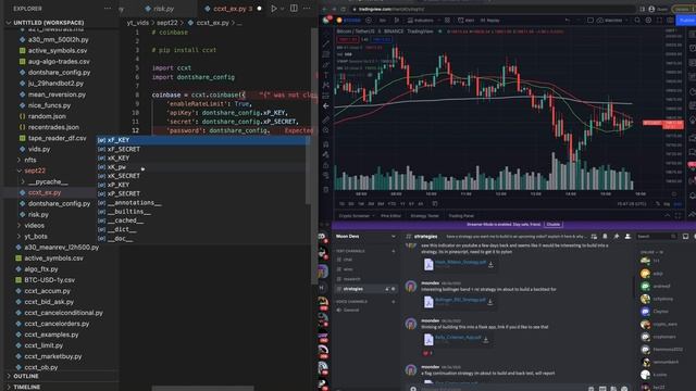 CCXT with Coinbase algorithmic trading tutorial смотреть онлайн