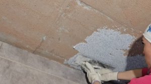 Потолок из мозаичной штукатурки своими руками