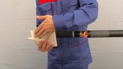 Монтаж концевой муфты rek 10HH 1 М