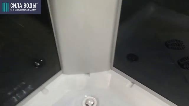Распаковка Душевая кабина ODA 8420 (90x90) белый низкий поддон, тонированное стекло смотреть онлайн