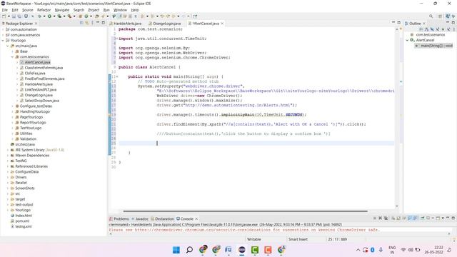 How the perform  Cancel or Dismiss in Web pop up Alert in Selenium automation testing.