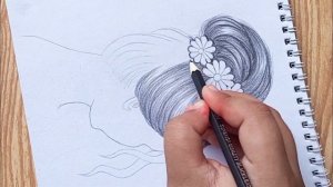 How To Draw A Girl With Beautiful Hairstyle | Pencil Drawing | Art By Tooba