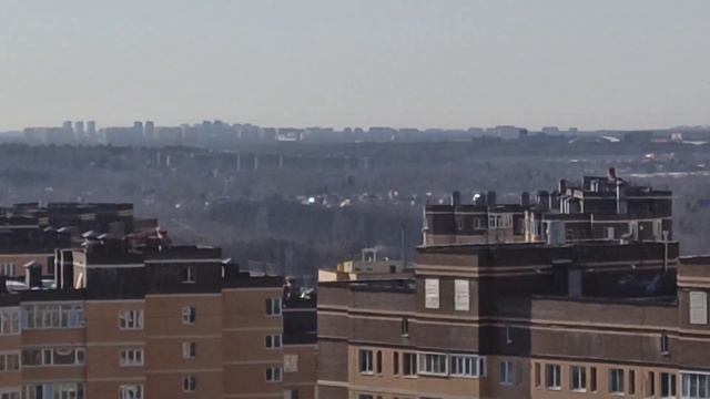 Вид на город Лобня с 25 этажа аэропорт Шереметьево Долгопрудный Химки Москва сити смотреть онлайн