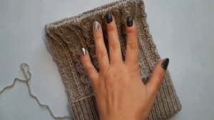Шапка с узором "Цепочки". Шапка спицами. Мастер класс. #knitting  #вязание
