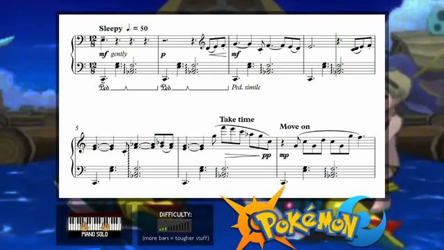"Seafolk Village (Night)" (from "Pokémon SM") || Easy Piano Sheet Music!~ смотреть онлайн