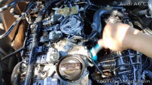 Мойка двигателя Audi A6 C7 / Washing the engine A6C7