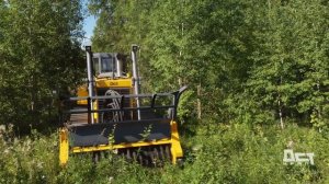 Большой и маленький! Гусеничный погрузчик ПГ20 и бульдозер D14 оснащённые мульчером