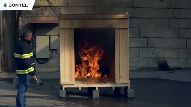 Самосрабатывающий огнетушитель Bontel для защиты частных загородных коттеджей и деревянных домов