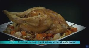 Домашняя курица-гриль с травами и пюре в Провансе
