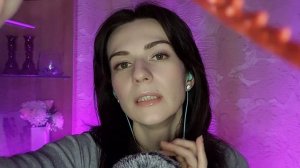 АСМР ? Расслабляющий шепот, расчёсывание + звуки по ветрозащите ? Лёгкая ASMR - болталка перед сном