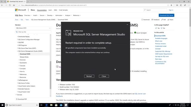 Installing Microsoft SQL Server Management Studio SSMS смотреть онлайн