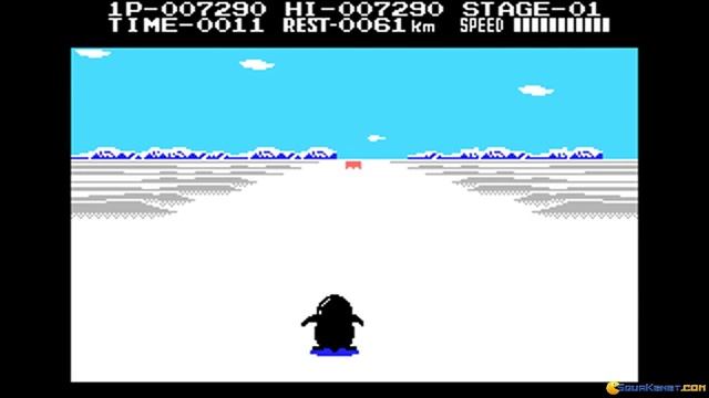 Antarctic Adventure gameplay (PC Game, 1984) смотреть онлайн