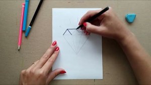 Как нарисовать алмаз. Рисуем просто
