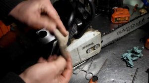 ПЛОХО ЗАВОДИТСЯ БЕНЗОПИЛА ? ТОГДА ВАМ СЮДА !!! РЕМОНТ БЕНЗОПИЛЫ STIHL MS 180 , ФИЛЬТР НА БЕНЗОПИЛЕ