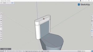 How to make a toilet in sketchup?