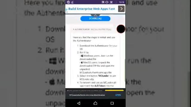 MCLeaks Download Authenticator