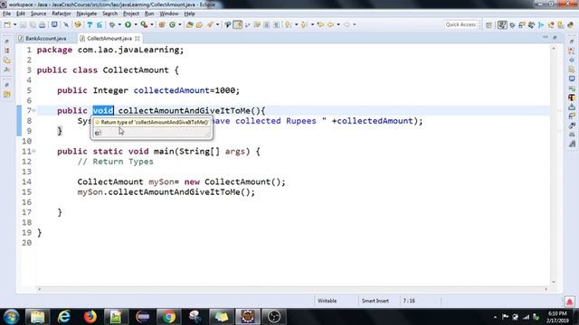 Java Crash course | 03 | Return Types Explained | Tamil | Java for Automation