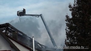 ? GROSSBRAND in BAIERSBRONN - ? FEUER in der TRAUBE TONBACH - [Blick von oben auf Brandstelle] [E