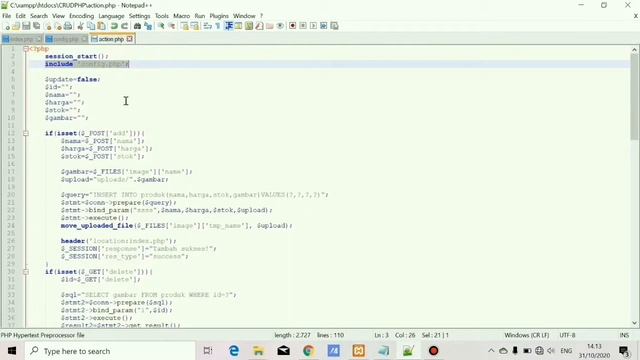 CRUD dengan PHP Mysqli Ajax dan Bootstrap