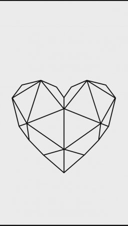 HOW TO DRAW A GEOMETRIC HEART \\ как нарисовать сердце объемное// геометрический узор \\по клеточкам