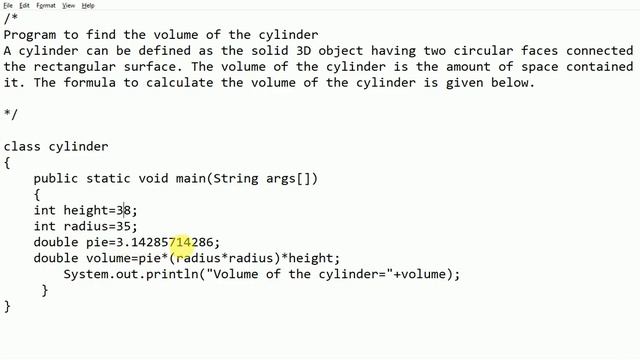 #22 Volume of the Cylinder in Java смотреть онлайн
