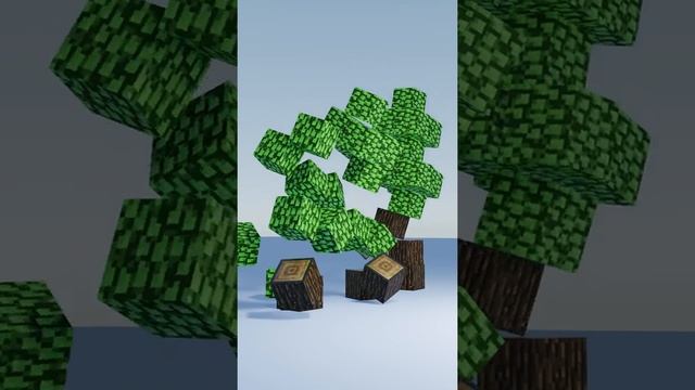 Minecraft realistic physics tree 3D Animation #shorts