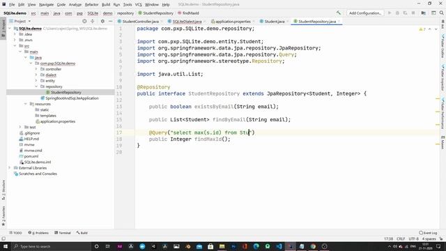 Spring Data JPA with SQLite and Spring Boot CRUD example |SQLite CRUD with SpringDataJPA Spring Boo смотреть онлайн