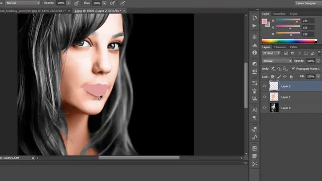 How to Color Black and White image , Photoshop CS6 tutorials смотреть онлайн