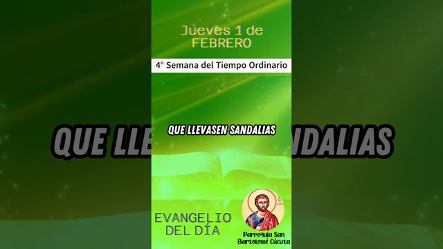 #EvangelioDiario 🔺  Jueves 1 de Febrero del 2024. ~ | Parroquia San Bartolomé Cúcuta