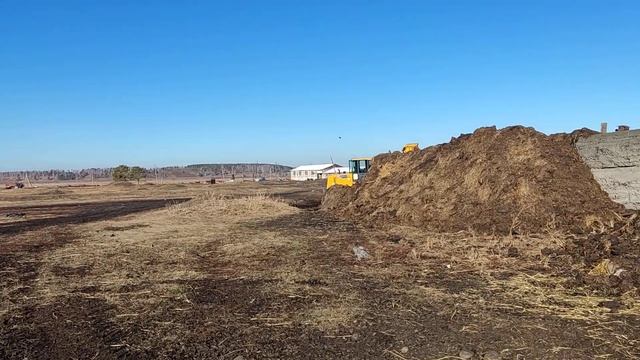 Чистка конного двора трактором xcmg LW300KN.
