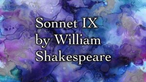 Sonnet IX