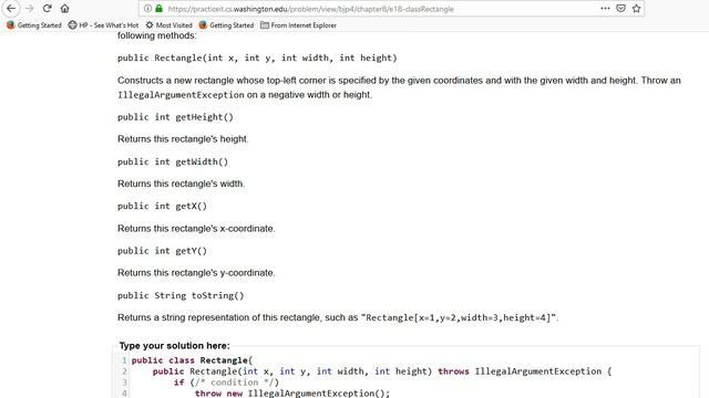 Building Java Program Chapter 8 Exercise 8.18 classRectangle смотреть онлайн