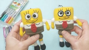 МК экспресс Губка Боб крючком. Брелок.