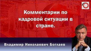 Владимир Боглаев на канале Красная линия: Комментарии по кадровой ситуации в стране.