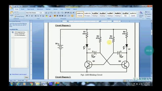 LED Blinking Circuit Using Proteus Software