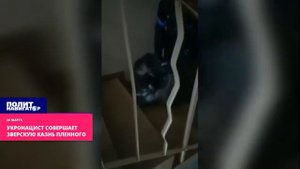 Укронацист совершает зверскую казнь пленного 18+ / Ukr performs a brutal execution of a prisoner 18