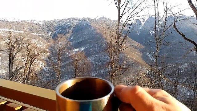 Роза хутор, вид из отеля Rosa Village