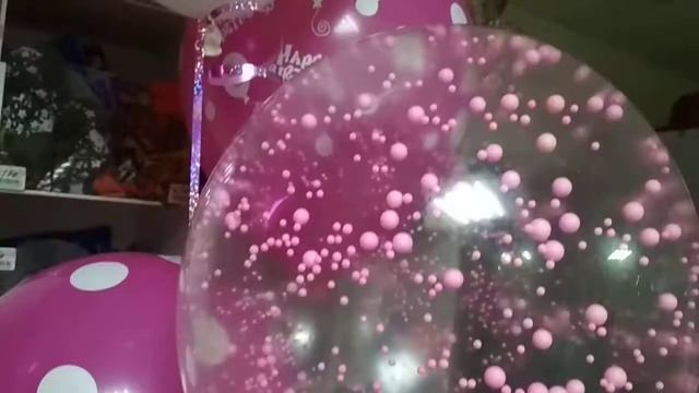 Фонтаны из шаров + малиновая цифра 7. Ставрополь Мир Шаров. смотреть онлайн