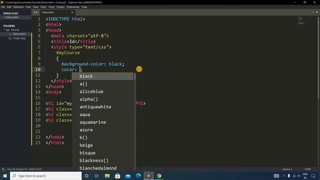 9. HTML Tutorial for Beginners | Intro to id in html | How to use id in html