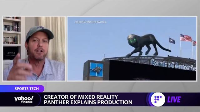 Carolina Panther jumps and flies all over stadium with mixed-reality technology смотреть онлайн