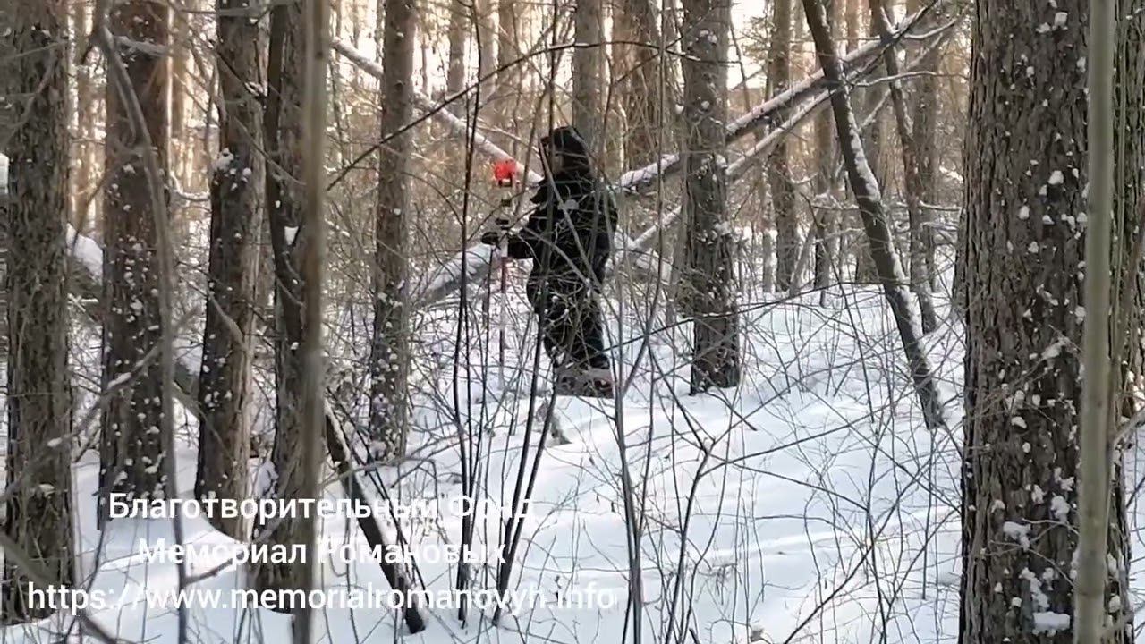Первый этап топосъемки забытого воинского кладбища на ,  22 февраля 2023 года