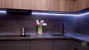 Кухня угловая цвет графит