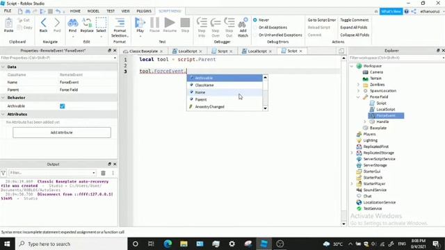 How To Make A Force Field Weapon In Roblox Studio смотреть онлайн
