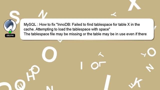 MySQL : How To Fix 