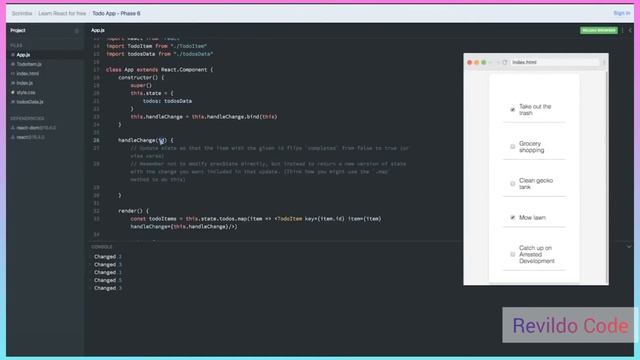 Todo App Phase 6 | React JS  Course for Beginners | React JS Tutorial | #revildo_code