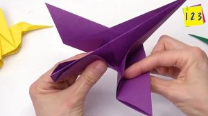 Paper hummingbird - Origami bird easy