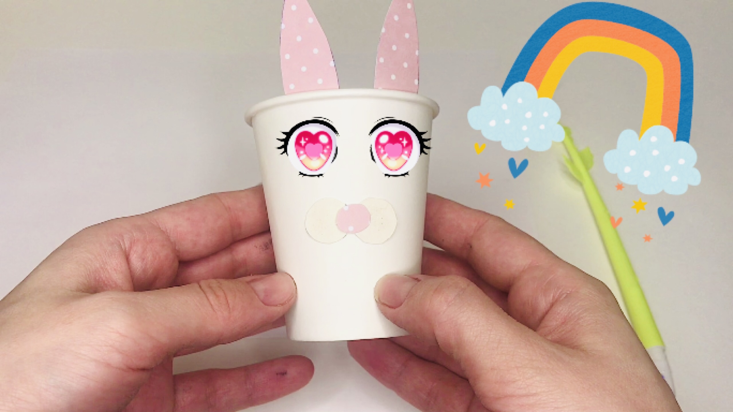 Учим букву З.Делаем зайчика подставку для карандашей из бумаги. Оригами для детей. смотреть онлайн